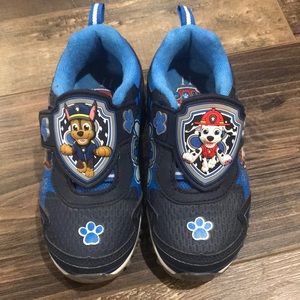 Paw patrol Velcro light up sneakers. Like new
